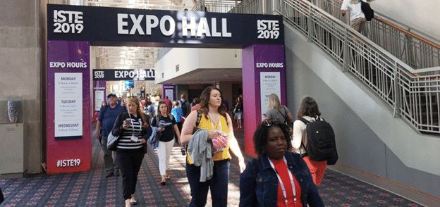 Entrance to Expo Hall at ISTE 2019 filled with people