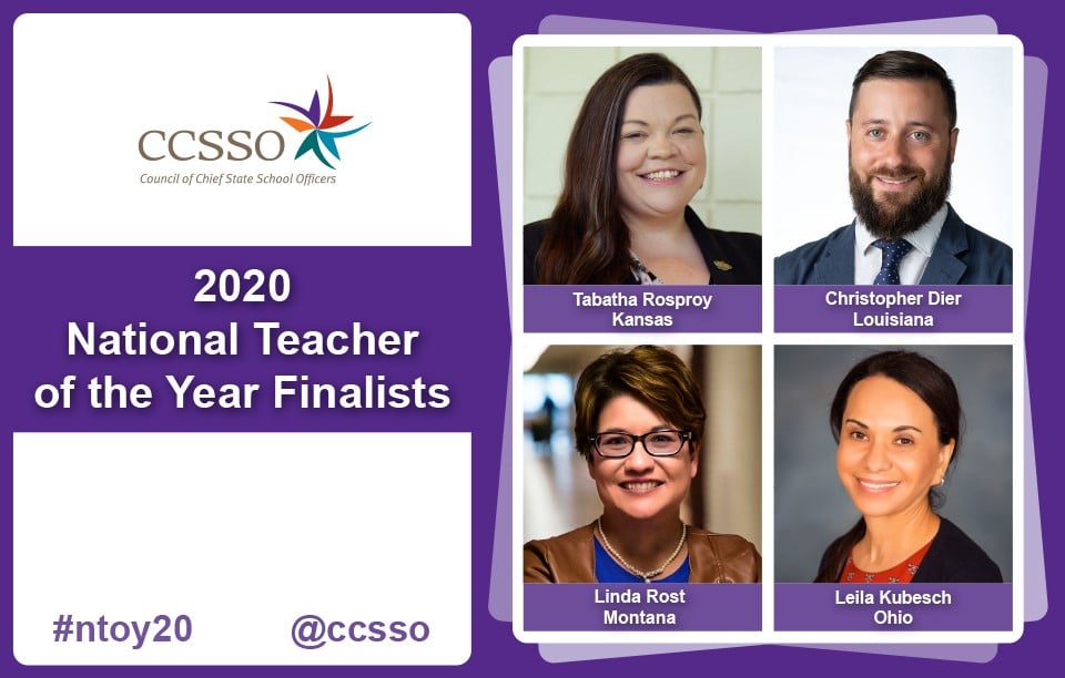 CCSO 2020 National Teacher of the Year Finalists