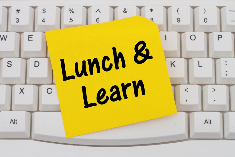 Lunch and Learn & computer keyboard 