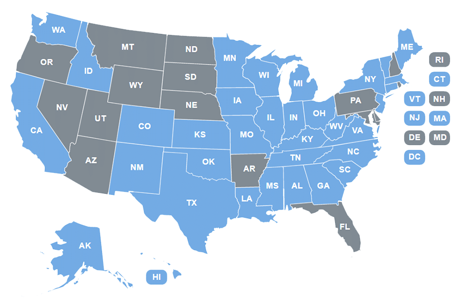 AACTE State Policy Tracking Map