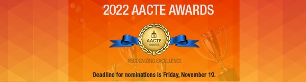 2022 AACTE Awards banner