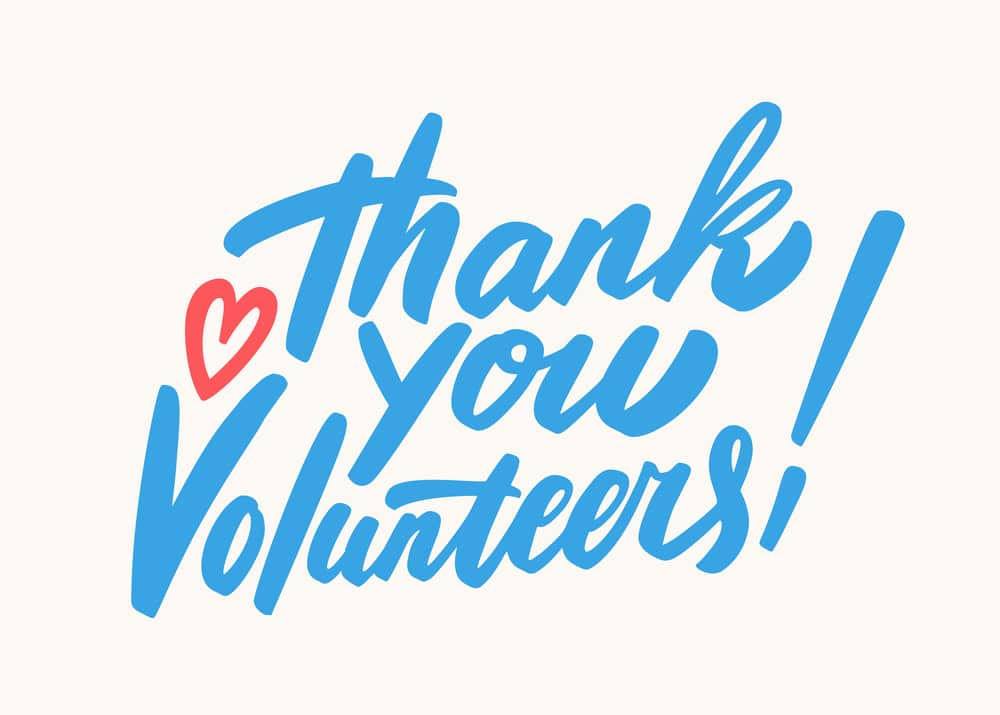 Thanks you Volunteers!